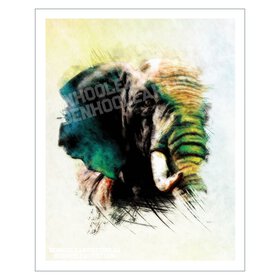 African elephant wall art print