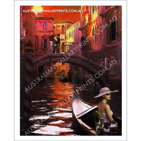Sunset in Venice Art Print